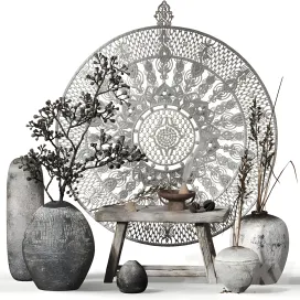 Decorative with macrame panno